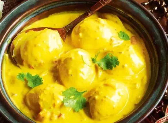 Low Carb Golden Curried Eggs