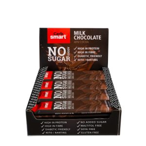 Carbsmart Milk Chocolate – No Added Sugar – 20 Bars
