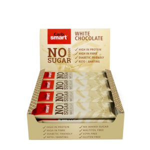 Carbsmart White Chocolate –  No Added Sugar – 20 Bars